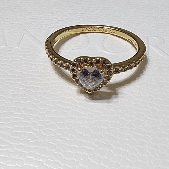 Elevated Heart Ring 14k gold plating Size 58 - Picture 2 of 7